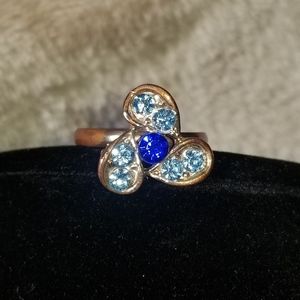 Blue Jewel Ring - Adjustable Band